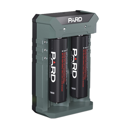 PARD CR3 charger with dual battery slots for 18650 and 21700 cells
